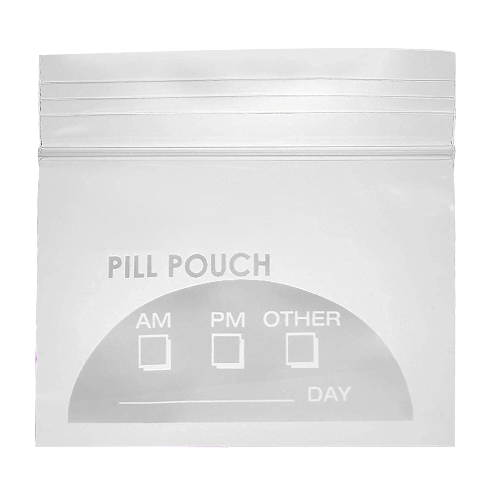 Plastic Zipper Pharmacy Bag Reusable bag Ziplock Pill Pouch Bags