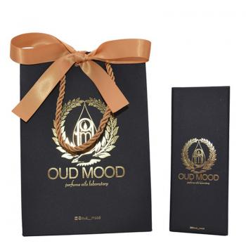  luxury black paper gift bag with box