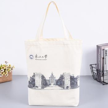 custom reusable foldable cotton canvas tote shopping bags with logo