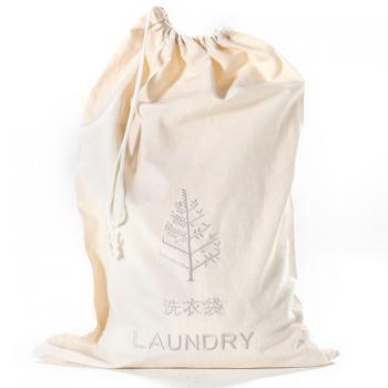 Eco friendly 100% Cotton Drawstring Laundry Bag