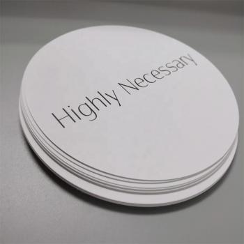 Round paper card printing with color edge painting