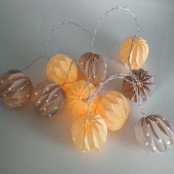  handmade Led paper String Lights 