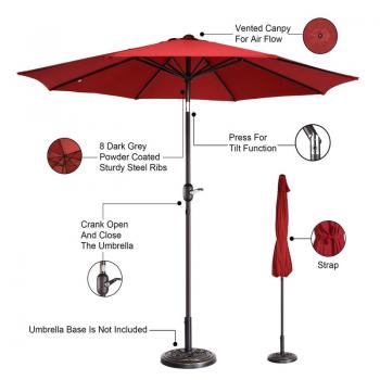 9ft waterproof outdoor garden patio Umbrella 