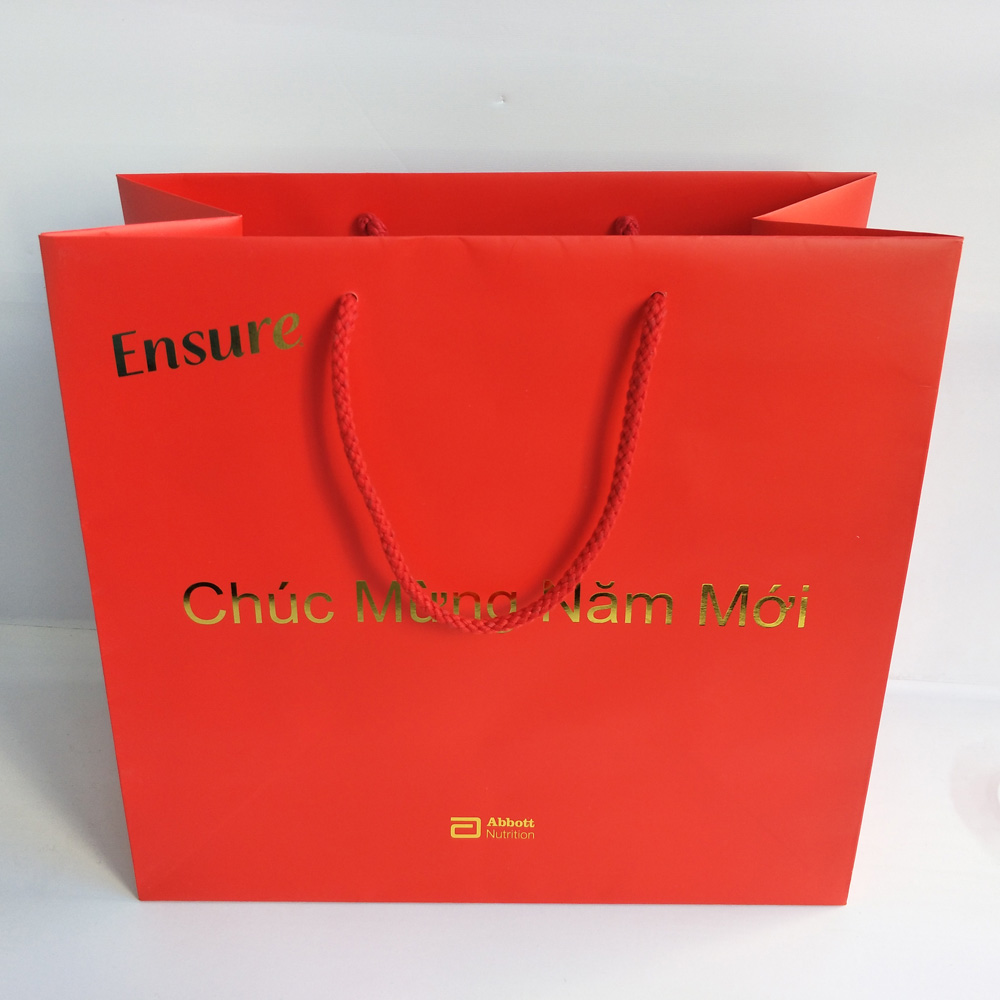 Golden hot foil custom paper bags