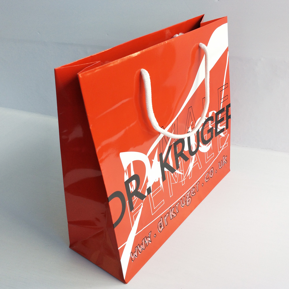 Custom Printed Garment Shopping Paper Bags For Clothing Store