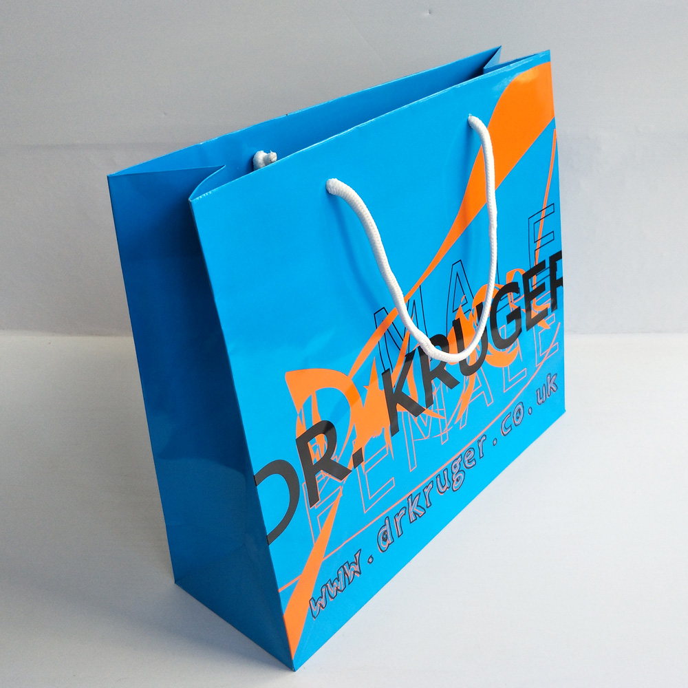 Custom Printed Garment Shopping Paper Bags For Clothing Store