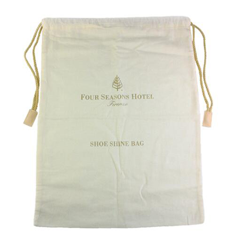 Custom 100% Cotton Drawstring Laundry Bag for Hotels