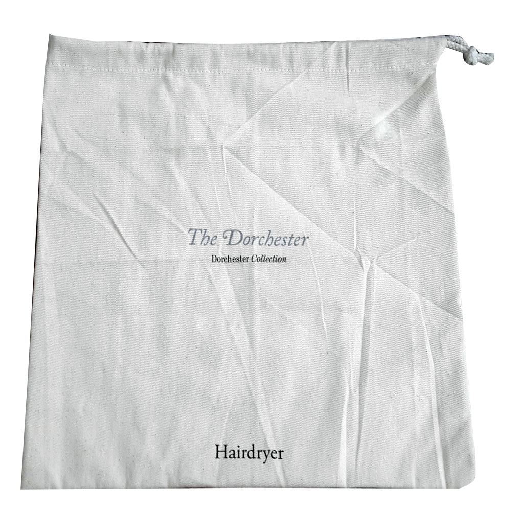 Custom 100% Cotton Drawstring Laundry Bag for Hotels