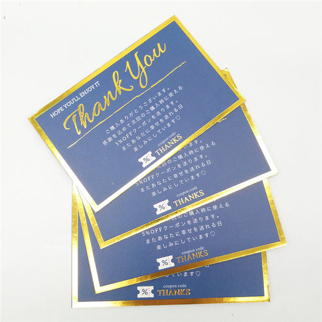 Custom Gold Foil Edge Business Card Printing, Premium Thick Paper Embossed Hot Stamping Visiting Cards