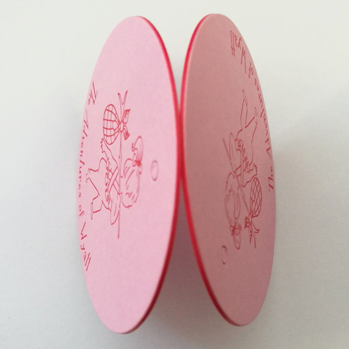 Custom Round Paper Cards with Color Edge Painting
