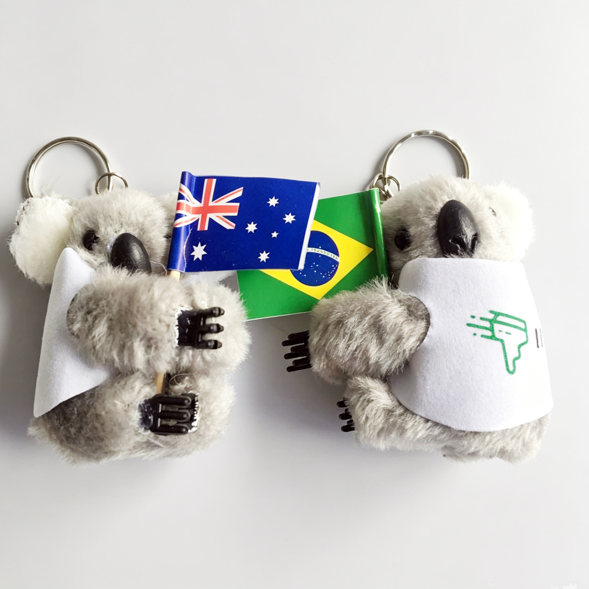 Custom Logo Red Shirt Plush Koala Clip Corporate Souvenir Gift Set - copy