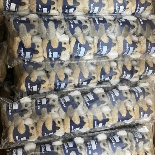 Custom Logo Plush Koala Clip Toy With Custom Blue Felt Shirt