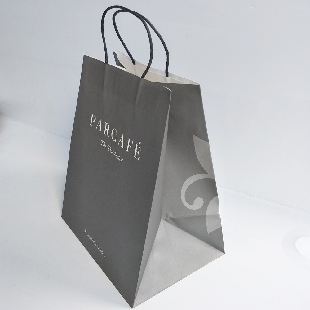 Black Branded Hotel Paper Gift Bags