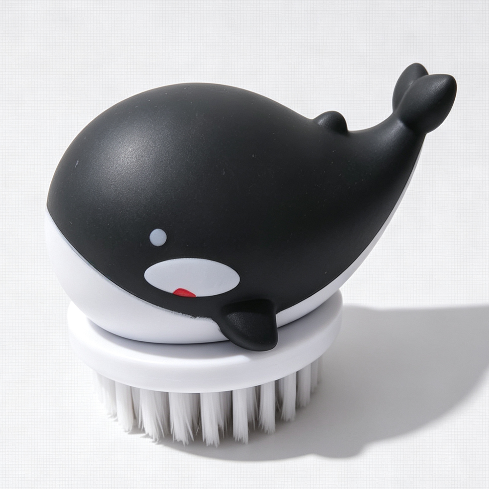 Cartoon Crab Shape Bath Brush for Kids Soft Bristle Cleaning Brush